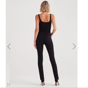 7 For All Mankind Black Straight Leg Jeans
